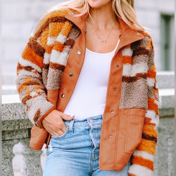 Amber Fuzzy Touch Snap Jacket - Picture 8 of 11